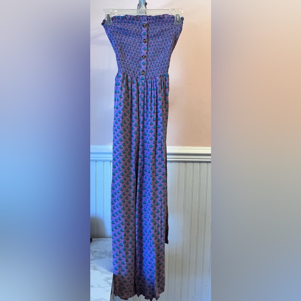 Strapless wide leg jumper
